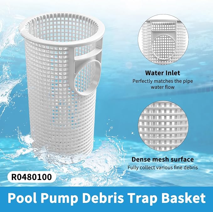 R0480100 Pump Debris Trap Basket For Zodiac, Fit For Jandy For FloPro For FHPM Series Pump, Swimming Pool Debris Catcher, Pool Filter Basket(1pc)