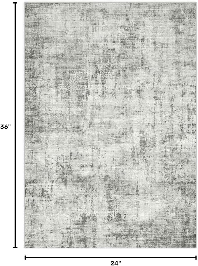 2x3 Area Rug Washable Abstract: Non Slip Throw Rugs for Entryway | Indoor Door Mat for Kitchen Soft Low Pile Thin Small Carpet for Hallway Bedroom Dining Room Home Office Decor