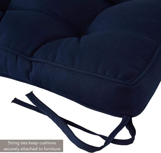 Outdoor 51 x 18-inch Sunbrella Bench Cushion, Canvas Navy