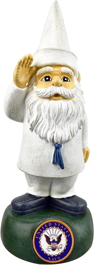 Red Carpet Studios Officially Licensed Military Garden Gnome, 13.25" Tall, United States Navy