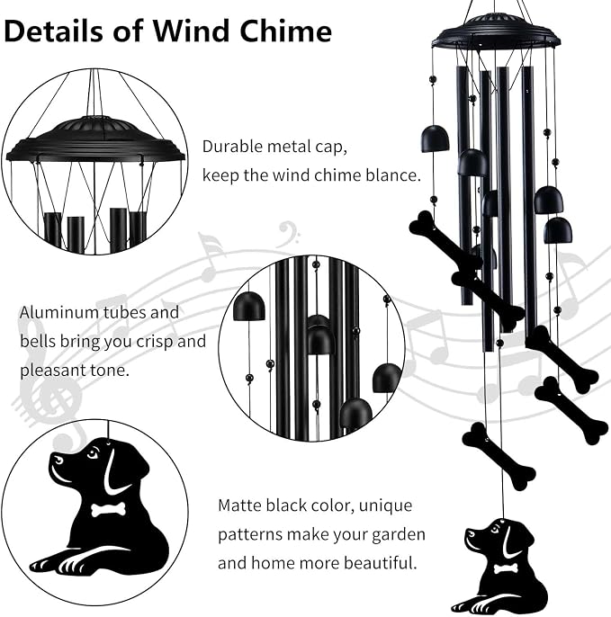 Wind Chimes for Outside, Hummingbird Deep Tone Vintage Wind Chime Outdoor Clearance, Patio Porch Balcony Decoration, Garden Hanging Decor Gifts for Women Mom Grandma