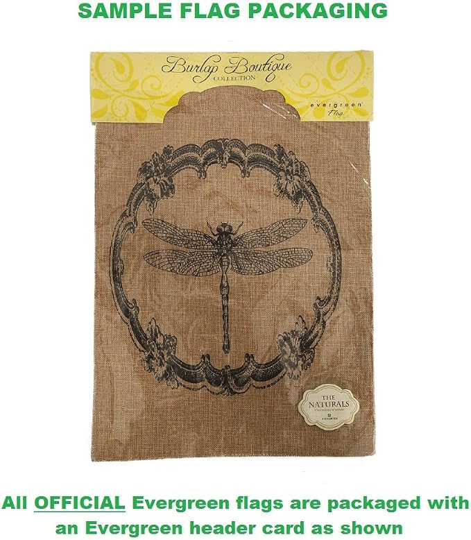 Evergreen Burlap Teal E Monogram Garden Flag, 12.5 by 18 inches