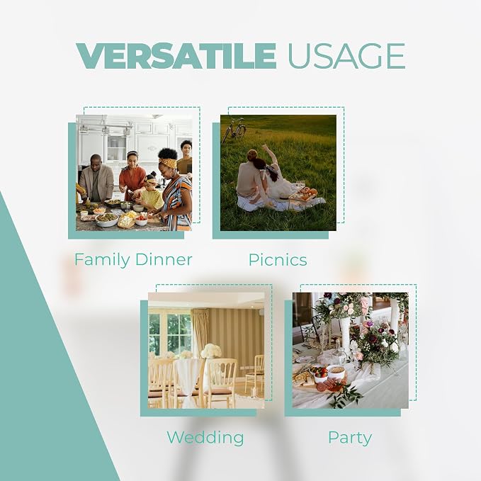 Decorelia Waterproof Round Linen Texture Tablecloth 60 inch, Decorative Farmhouse Tablecloths Anti-Scratch Table Cover for Holiday, Banquet, Dining& Kitchen Table (60 Inch, Round (2-4 Seats), Aqua)