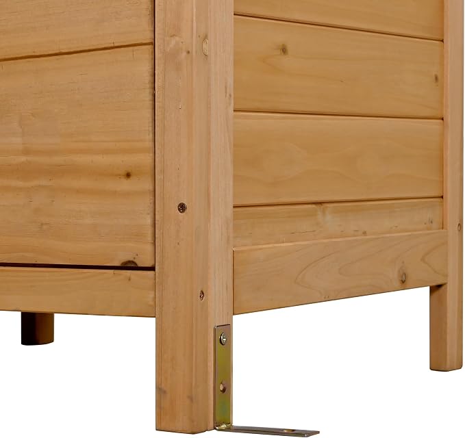 Merax Farmhouse Potting Bench with 6 Drawers, 44.6” Large Garden Workstation, Outdoor Kitchen Island with Bottom Cabinet & Hooks, Freestanding Patio Furniture,Natural Wood