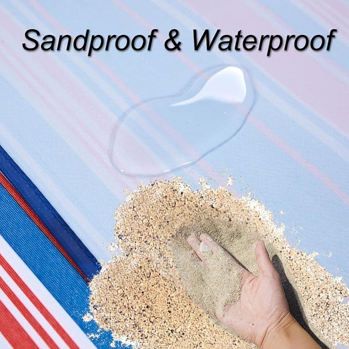 Beach Blanket Picnic Mat Outdoor Picnic Blanket Extra Large Sand Proof Waterproof Portable Beach Chair Mat for Adult Camping Hiking Travel Park Law Grass