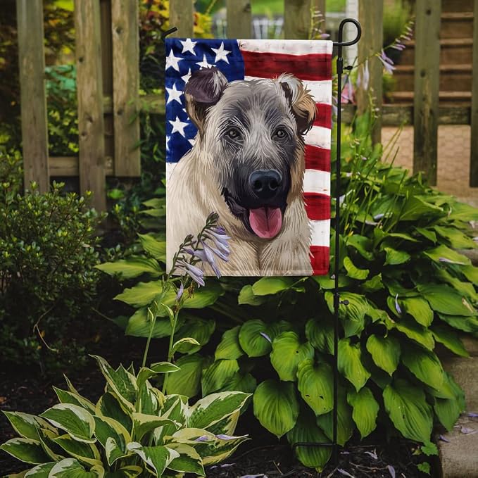 Caroline's Treasures CK6584GF Kangal Dog American Flag Garden Flag Mailbox Flag Decorative Yard Flag Banner Outside Patio Artwork Yard Flower Beds, Garden Size, Multicolor