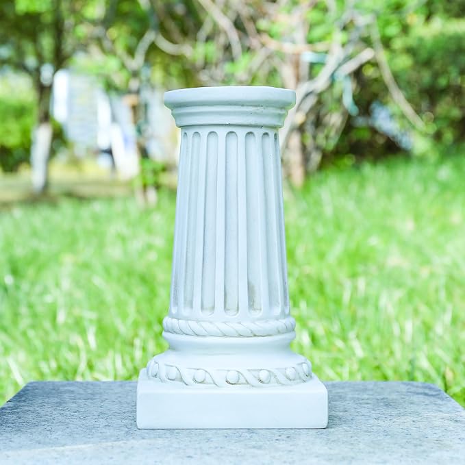 VCUTEKA Gazing Ball Stand, 8-10" Gazing Globe Outdoor Roman Garden Pedestal | 9.6" H Gazing Ball Stand for Garden, Outdoor Display Stand Décor Accessories Resin Roman pedestal for 10" Garden Gazing Globe