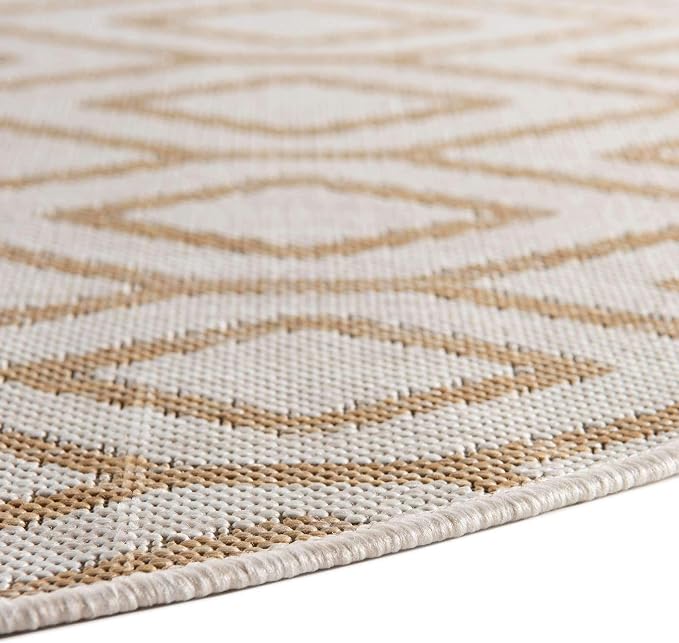 Jill Zarin Outdoor Collection Area Rug - Turks and Caicos (4' Round Beige/Brown)