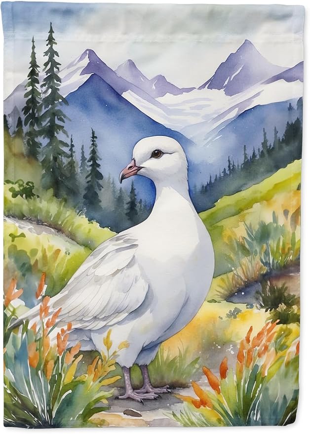 Caroline's Treasures Alaska Willow Ptarmigan Garden Flag Mailbox Flag Decorative Yard Flag Banner Outside Patio Artwork Yard Flower Beds, Garden Size, Multicolor