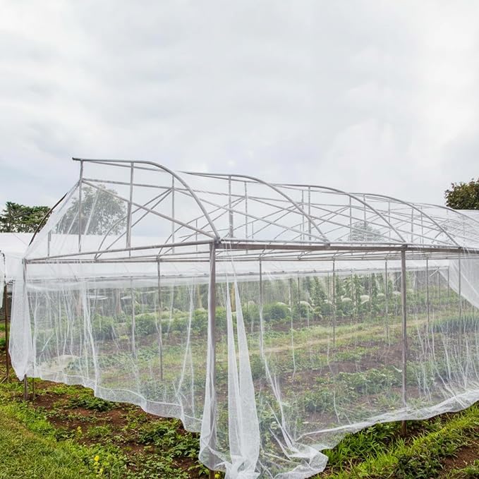1 Pcs Garden Insect Netting for Raised Beds Extra Large Fruits Tree Netting Pest Barrier White Ultra Fine Mesh Row Bed Covers Net for Vegetable Fruit Protection from Insect Bird(12 x 33 Ft)