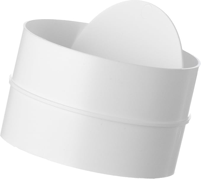 Backdraft Damper – Inline Duct Connector – Round Plastic Check Valve for HVAC Exhaust & Ventilation Systems – One Way Airflow Vent Flap – Backflow Preventer with Gravity Flap (5 Inch)
