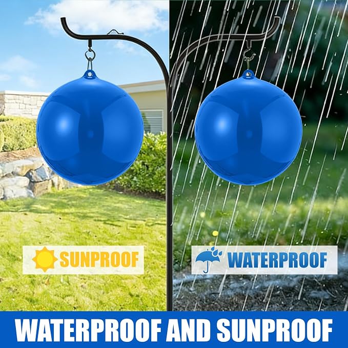 3 Pack Inflatable Fly Trap Balls 18inch Sticky Catcher for Black Yellow Greenhead Flies Outdoor Insect Control for Barn Stable Garden Greenhouse (Glue Not Included) (Deer Fly Ball Trap)