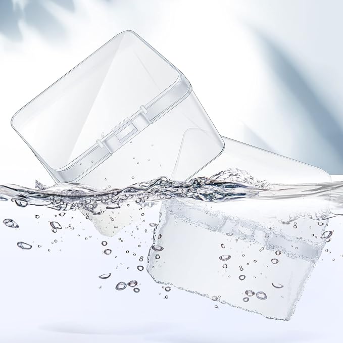 SATINIOR 200 Pcs Clear Plastic Beads Storage Containers Box Small Clear Boxes with Hinged Lid Plastic Case Mini Square Arts Crafts Storage Organizers for Small Items (2.48 × 2.48 × 1.57 Inch)