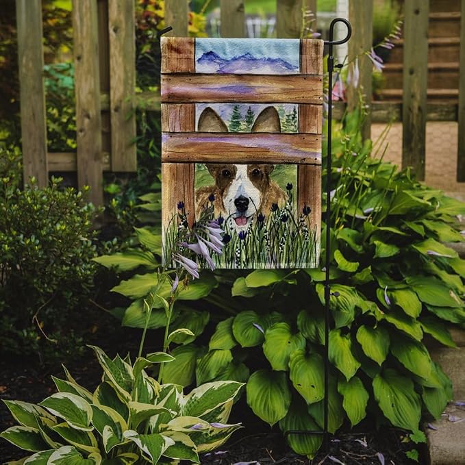 Caroline's Treasures SS8254GF Corgi Garden Flag Mailbox Flag Decorative Yard Flag Banner Outside Patio Artwork Yard Flower Beds, Garden Size, Multicolor