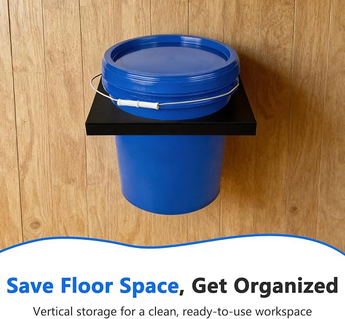 SPARKWHIZ 5 Gallon Bucket Bracket for Race Trailer, Garage, Shop, Enclosed Trailer, Toy Hauler, 11.5" ID