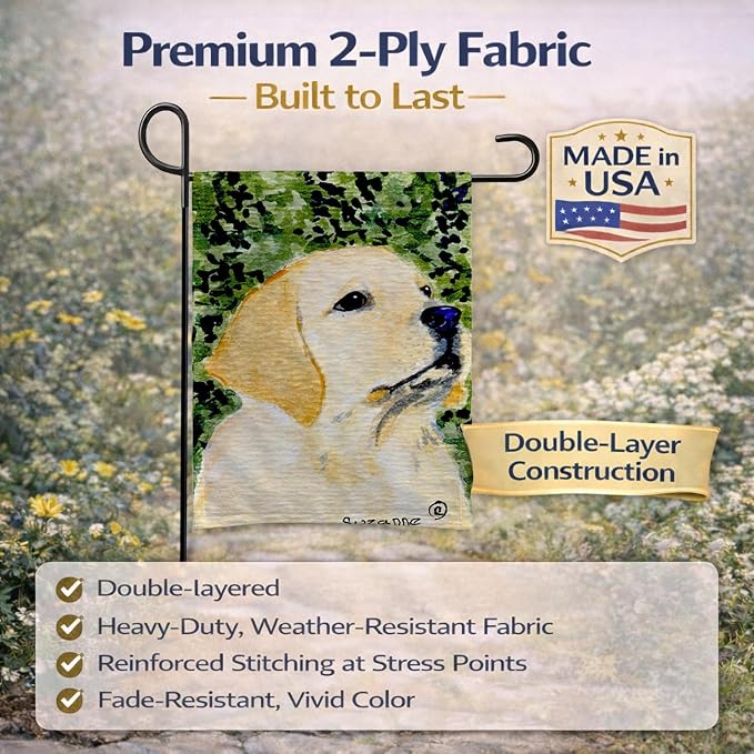 Caroline's Treasures SS8803GF Labrador Garden Flag Mailbox Flag Decorative Yard Flag Banner Outside Patio Artwork Yard Flower Beds, Garden Size, Multicolor