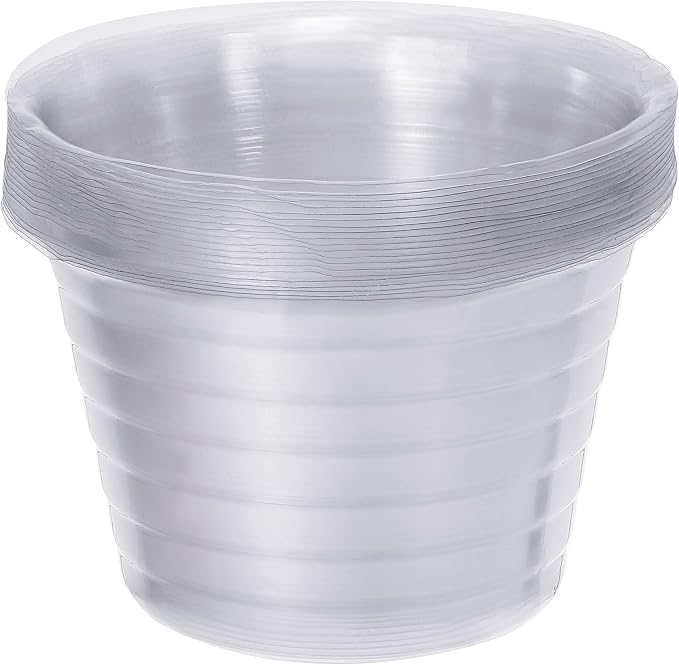 MECCANIXITY Plant Pot Saucer 5 Inch Plastic Round Flower Drip Tray for Indoor Outdoor, Clear Pack of 20