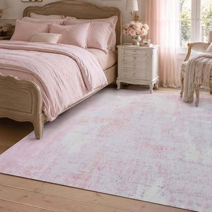 Washable 4'x6' Abstract Area Rug for Bedroom Living Room | Modern Carpet For Bedroom Kitchen Office Hallway Entryway Printed Pattern Home Decor Non-Slip Stain-Resistant Easy To Clean