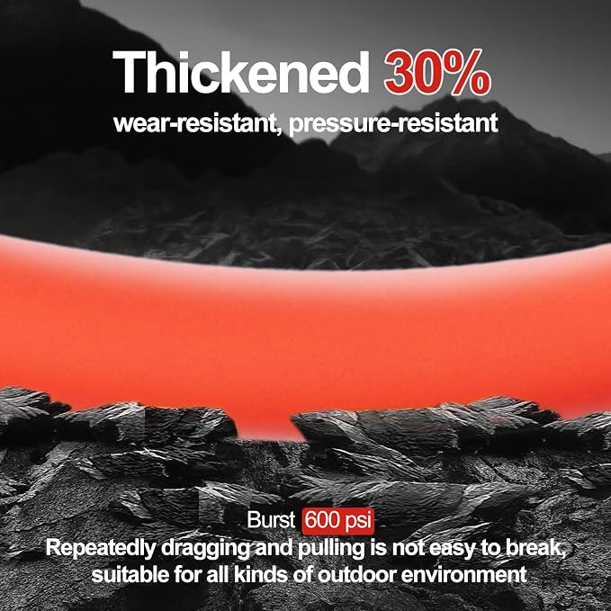 SPECILITE Garden Hose 75 ft x 5/8" Heavy Duty Premium Flexible Water Hose, with 360° Rotating Grip, No Kink, Leakproof, Lightweight, Burst 600 psi Hybrid Rubber Hoses for Reel, Outdoor, Yard