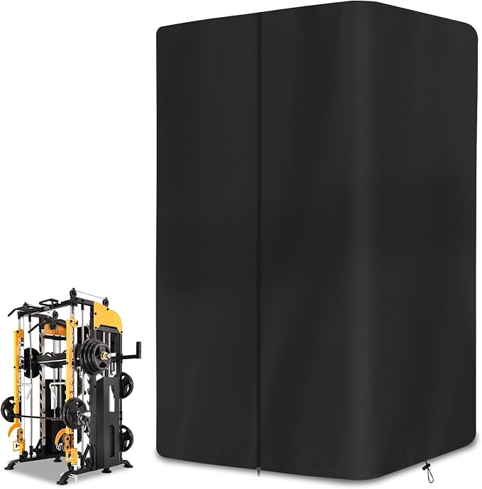 Gym Rack Cover Squat Rack Cover, Heavy-Duty 600D Oxford Power Cage Cover with Zipper, Waterproof Dustproof UV Protection – Gym Equipment Cover for Home Gym