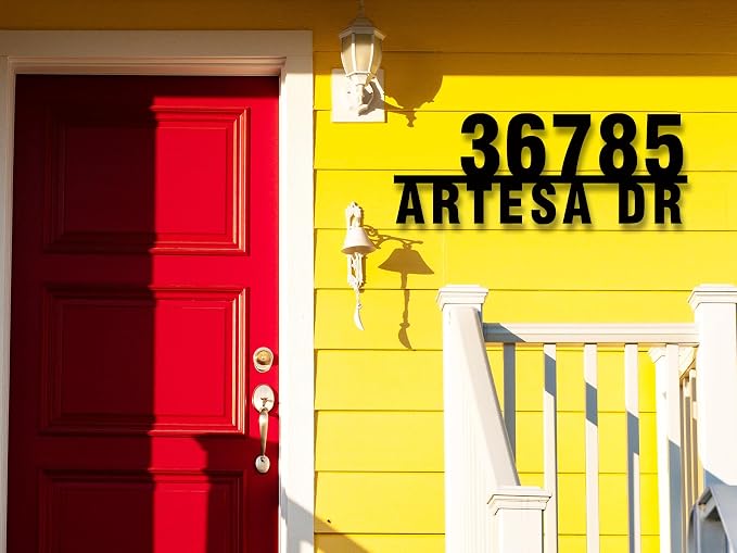 House Numbers For Outside Modern Custom Metal Address Numbers For House Personalized Address Signs For Houses Numbers For House Address Outside Address Plaques Modern House Numbers For Outside