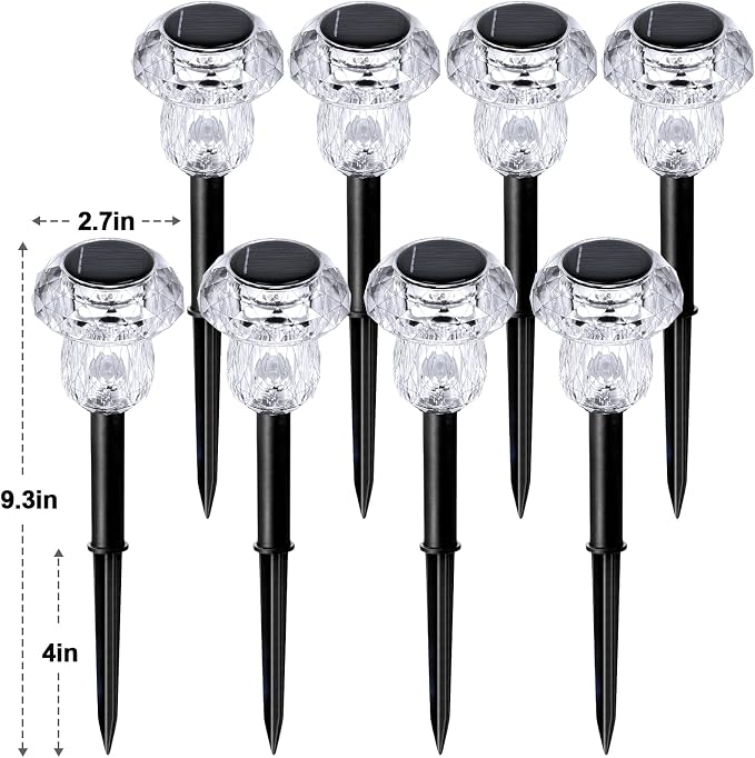 Solar Pathway Lights Outdoor 16 Pack Mushroom Garden Lights Waterproof Solar Powered Yard Lighting for Landscape, Driveway, Path, Walkway, Patio, Outside Garden Decorations, Color Changing