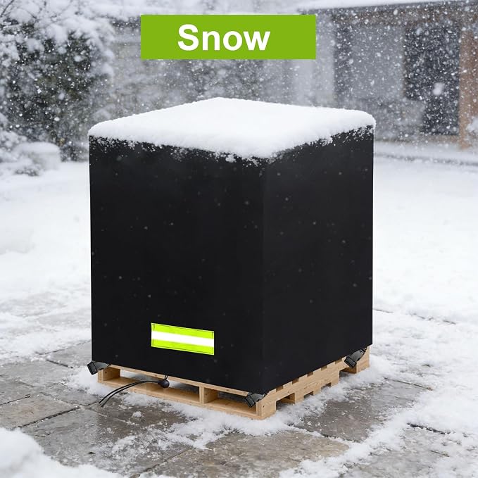 Pallet Cover Tarp Waterproof, Pallets Covers Heavy Duty Waterproof bulk Pallet Covers 48 x 42 x 48'' Outdoor Tarps Bulk Box Cover 48 x 42 x 48'' Custom Black Fits Wood Patio Furniture