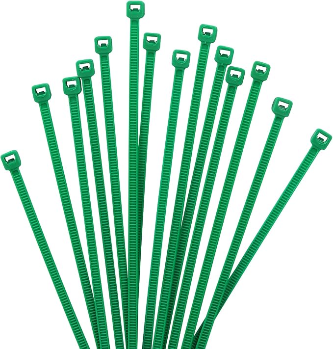XINGO 1000 PCS 4 inch Green Zip Ties, 18lb Strength, Small Tie Wraps Self-Locking Nylon Zip Ties for Indoor and Outdoor Use