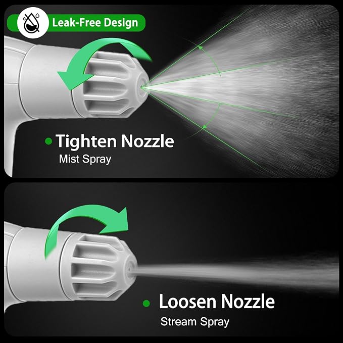 Electric Spray Bottle 2L/0.5 Gallon Plant Mister, Automatic Watering Can Rechargeable Battery Powered Garden Sprayer with Adjustable Nozzle for Plants Fertilizing,Weeding and Cleaning (Green)