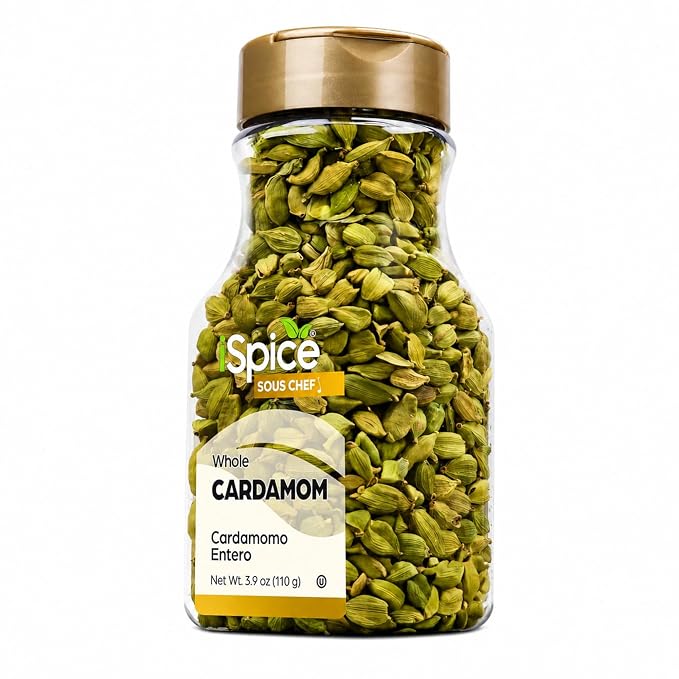 iSpice Cardamom Seeds Whole (3.9 Oz) 110g | Cardamom Pods Whole Pure And Fresh | Kosher | Aromatic Essential Kitchen Herbs