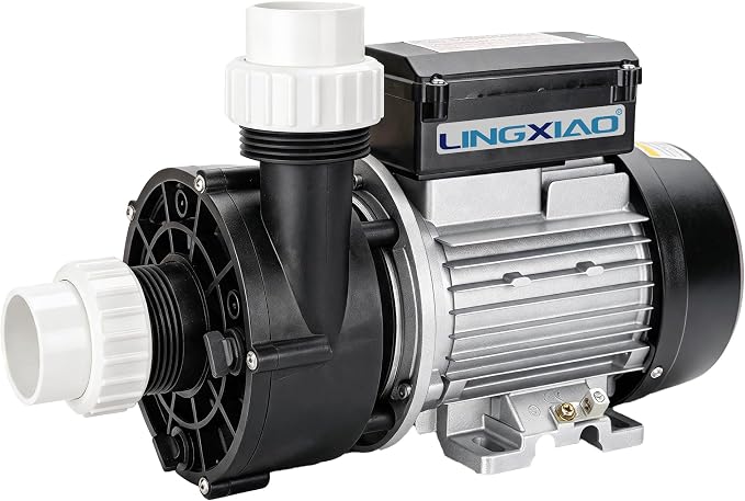 Hot Tub Circulation Pump, 0.35HP, 230V - Model: WTC50M-Long Snout | LX SPA Pump Motor, Low Noise, Easy Installation, 63GPM Compatible with OEM Model, Includes a 1.5-inch Unions.