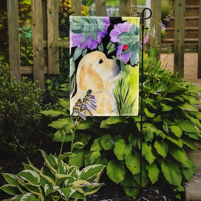 Caroline's Treasures SS8245GF Golden Retriever Garden Flag Mailbox Flag Decorative Yard Flag Banner Outside Patio Artwork Yard Flower Beds, Garden Size, Multicolor