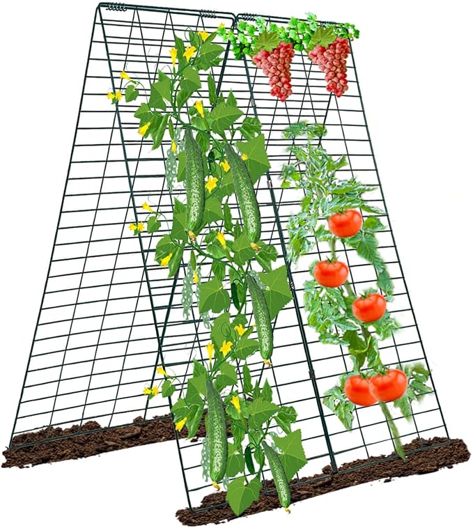 Metal Garden Trellis for Climbing Plants A Frame Plant Support 34x48in (1pack)