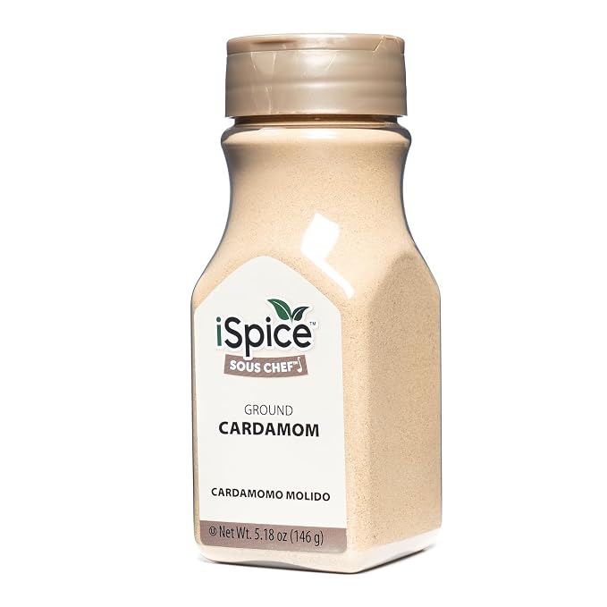 iSpice PREMIUM CARDAMOM |GROUND| Pure and Fresh, Aromatic |Essential Kitchen Herbs |5.35oz (149g)
