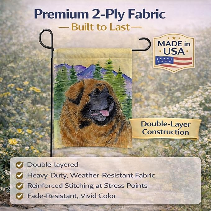 Caroline's Treasures SS8202GF Leonberger Garden Flag Mailbox Flag Decorative Yard Flag Banner Outside Patio Artwork Yard Flower Beds, Garden Size, Multicolor