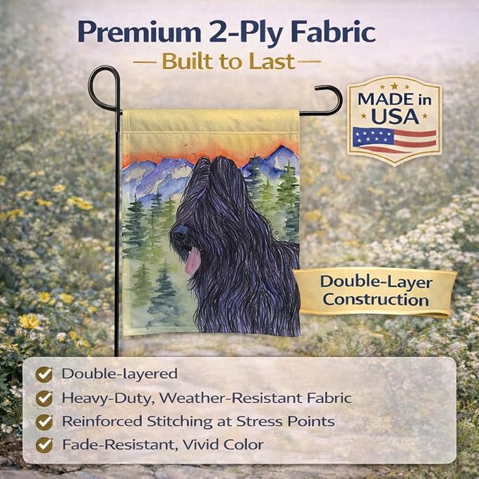 Caroline's Treasures SS8319GF Briard Garden Flag Mailbox Flag Decorative Yard Flag Banner Outside Patio Artwork Yard Flower Beds, Garden Size, Multicolor