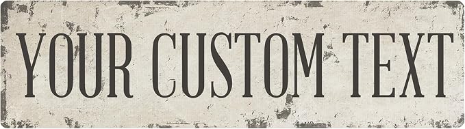 Rustic Custom Metal Signs - Custom sign for indoor or outdoor use. Many styles available. Personalized metal signs perfect for rental properties, business signage, directional and delivery signs, gift giving and more! Made in U.S.A. Printed on rust-res...