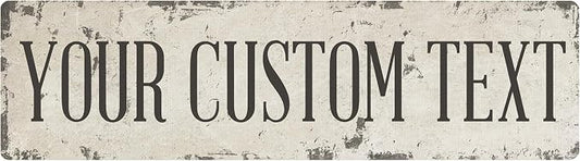 Rustic Custom Metal Signs - Custom sign for indoor or outdoor use. Many styles available. Personalized metal signs perfect for rental properties, business signage, directional and delivery signs, gift giving and more! Made in U.S.A. Printed on rust-res...