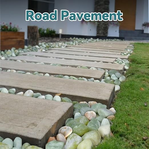 40lbs Jade Pebbles for Indoor Plants, 2-3 Inch Plant Rocks for Pots Indoor, Decorative Garden Rocks Outdoor Landscaping, Polished Natural Stone for Walkways, Yard, Vases, Crafts