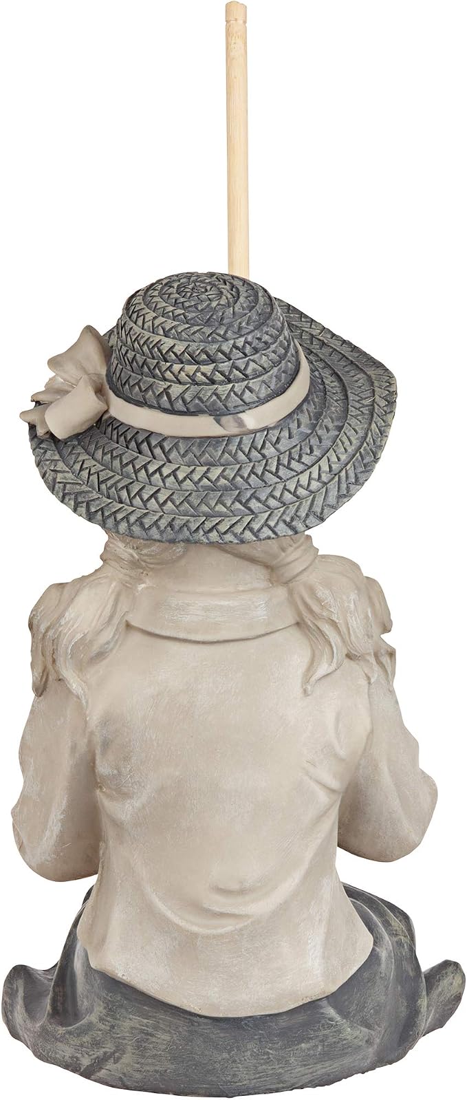 Design Toscano Big Catch Fisherwoman Nellie Girl with Fishing Pole Garden Statue, Medium 17 Inch Tall, Cast Stone Resin, Two Tone Stone Finish