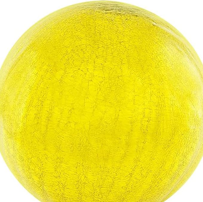Achla Designs 12-Inch Crackle Gazing Globe Ball, Lemon Drop