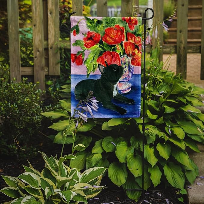 Caroline's Treasures SS8308GF French Bulldog Garden Flag Mailbox Flag Decorative Yard Flag Banner Outside Patio Artwork Yard Flower Beds, Garden Size, Multicolor