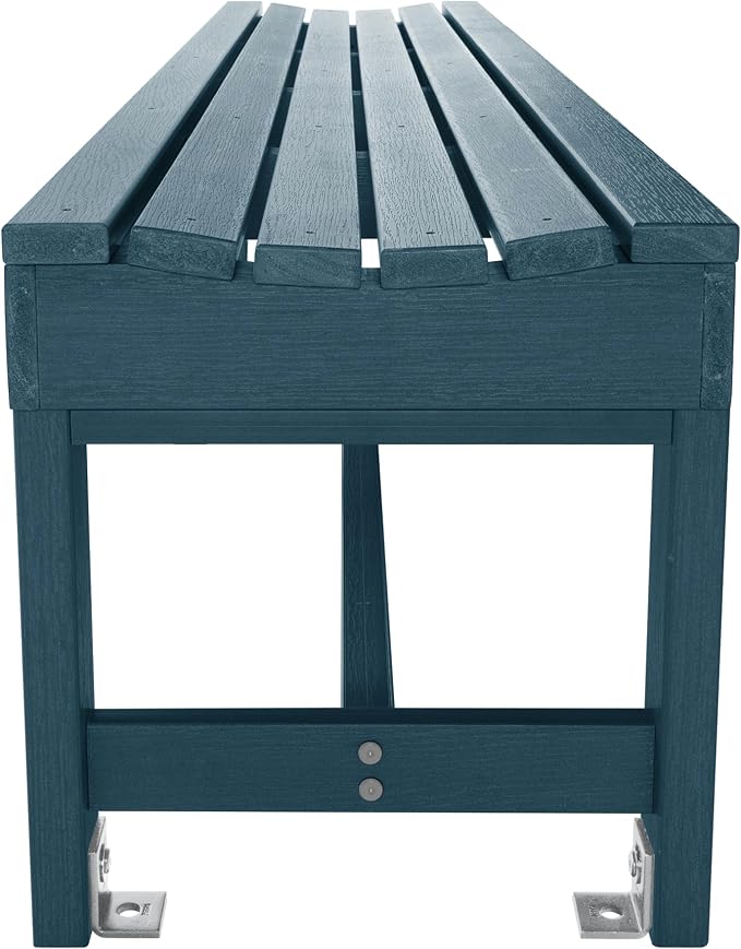 Sequoia ProfessionalCommercial Grade Weldon Backless Picnic Bench, 6ft, Nantucket Blue
