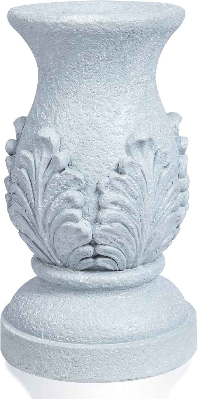 VCUTEKA Gazing Ball Stand, 8-10" Gazing Globe Roman Garden Pedestal Outdoor | 12" H Gazing Ball Stand for Garden, Outdoor Display Stand Décor Accessories Resin Roman pedestal for 10" Garden Gazing Globe