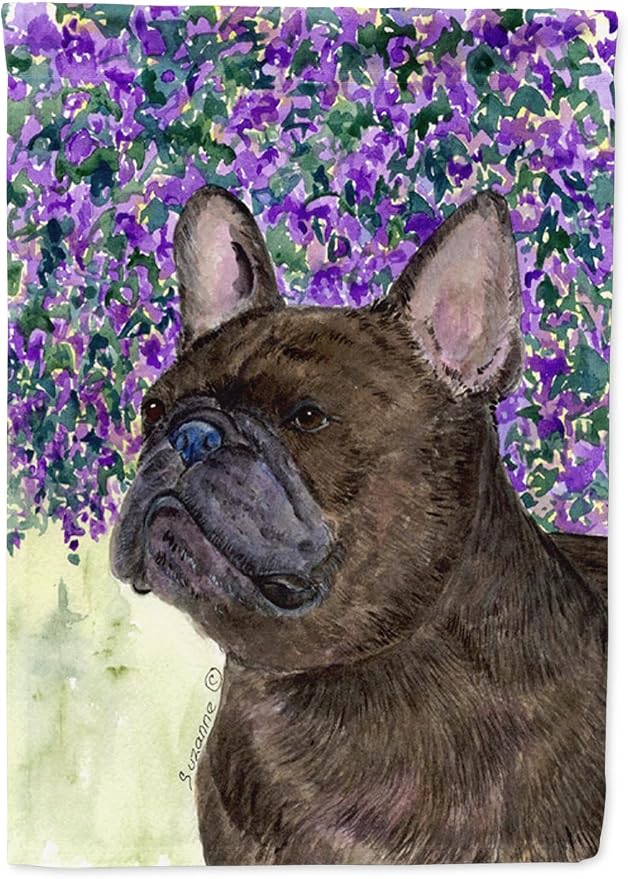 Caroline's Treasures SS8676GF French Bulldog Garden Flag Mailbox Flag Decorative Yard Flag Banner Outside Patio Artwork Yard Flower Beds, Garden Size, Multicolor