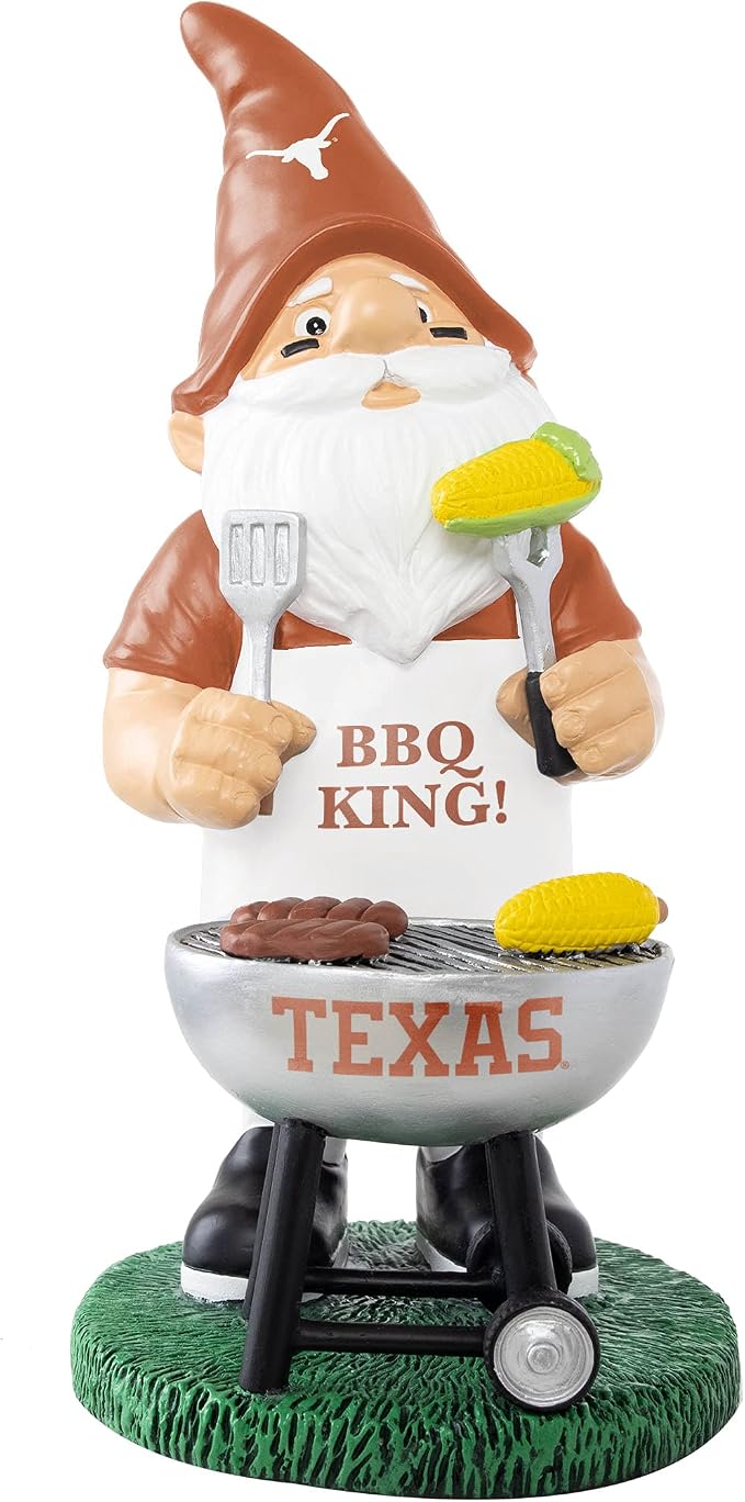 FOCO NCAA Unisex-Adult NCAA College Team Logo Grill Garden Statue Outdoor Gnome 10"