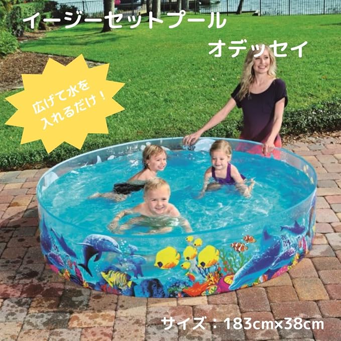 72.0 x 72.0 x 15.0 inches (183 x 183 x 38 cm) Easy Set Pool Odyssey