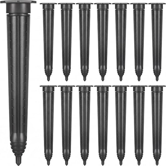Briwooody 15 Pack Garden Watering Stake Large UV-Protected ABS Plastic Deep Root Irrigation Spike for Trees, Shrubs, Bushes, Shrubs, Flowers, Fruits, Vegetables, Potted Plants (14 Inch)