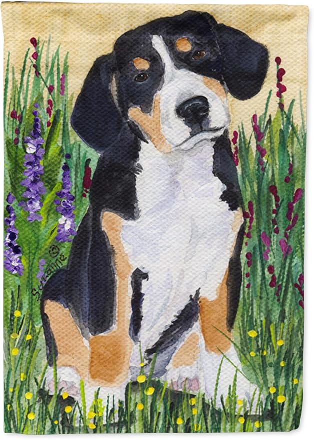 Caroline's Treasures SS8216GF Entlebucher Mountain Dog Garden Flag Mailbox Flag Decorative Yard Flag Banner Outside Patio Artwork Yard Flower Beds, Garden Size, Multicolor