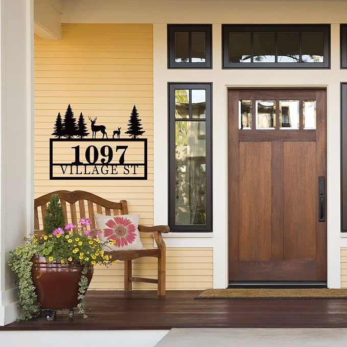 Custom House Number Sign, Personalized Address Sign,Address Numbers For Houses, Metal Address Sign, Address Plaques For House, Numbers Outdoor Address Signs Housewarming Gift